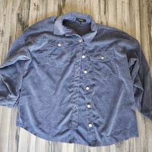 Oversized button down corduroy shirt